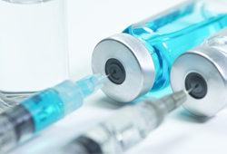 bottles and syringes